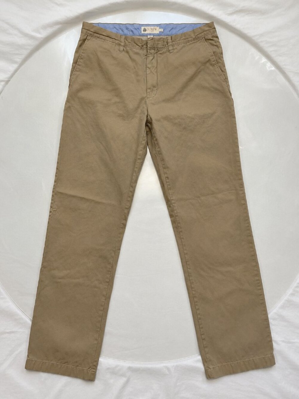 J.Crew Classic Fit 100% Cotton Chino Pants Khaki Tan Men’s 34x32 Straight Leg - Picture 2 of 14
